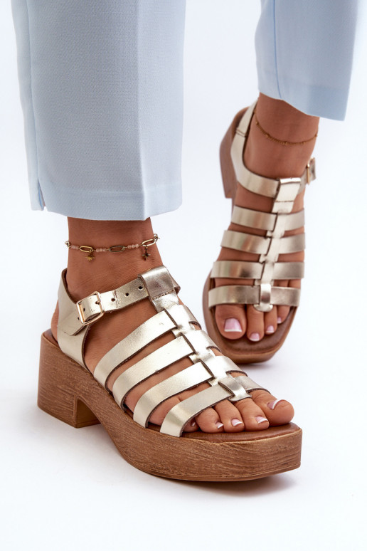 Zazoo 40410 Dámske sandále Dámske zlatej farby Zazoo 40410 Dámske sandále Dámske zlatej farby