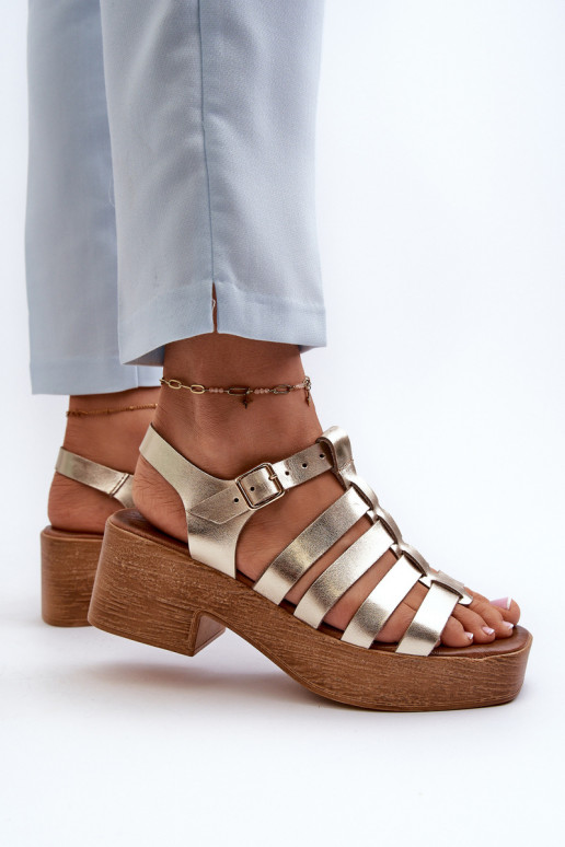 Zazoo 40410 Dámske sandále Dámske zlatej farby Zazoo 40410 Dámske sandále Dámske zlatej farby