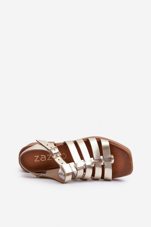 Zazoo 40410 Dámske sandále Dámske zlatej farby Zazoo 40410 Dámske sandále Dámske zlatej farby