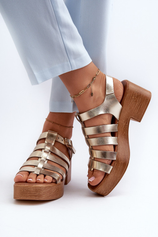 Zazoo 40410 Dámske sandále Dámske zlatej farby Zazoo 40410 Dámske sandále Dámske zlatej farby