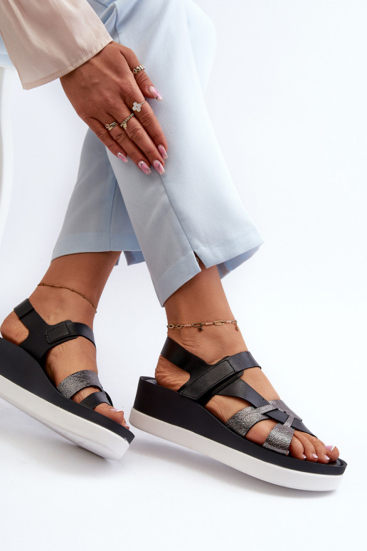 Zazoo 40397 Dámske Dámske sandále s platformou čierna Zazoo 40397 Dámske Dámske sandále s platformou čierna