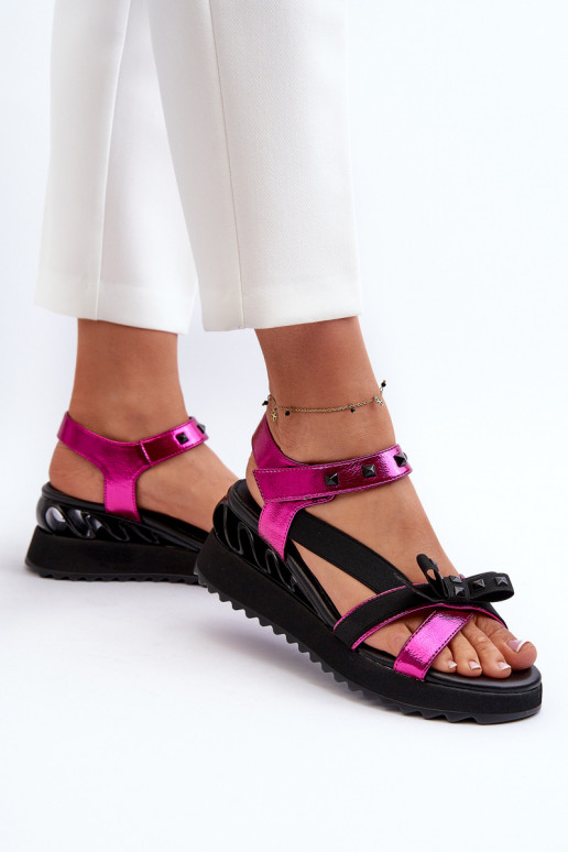 Dámske sandále so stuhami D&A CR956 Ružová Dámske sandále so stuhami D&A CR956 Ružová