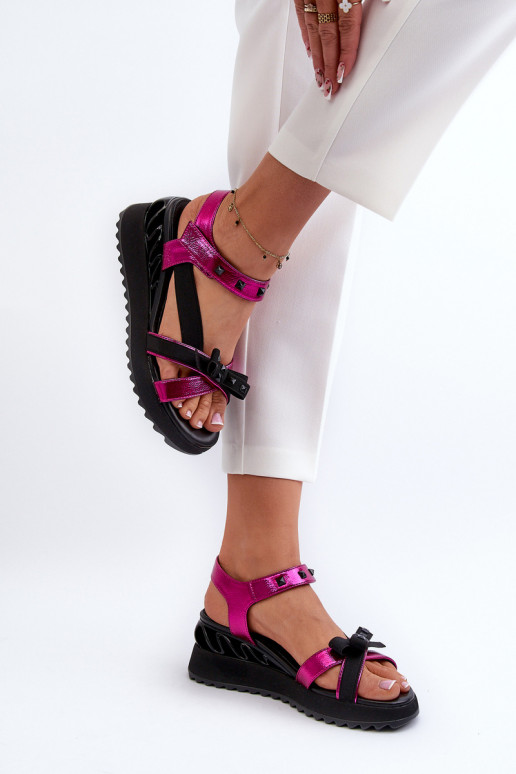 Dámske sandále so stuhami D&A CR956 Ružová Dámske sandále so stuhami D&A CR956 Ružová