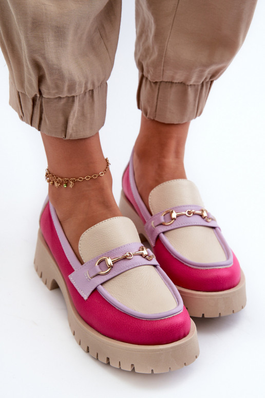 Zazoo 3475 Kožené Dámske Mokasíny béžová