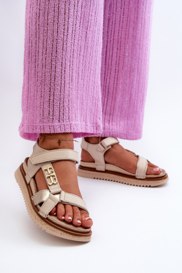 Zazoo 50103 Dámske Dámske sandále s platformou béžová