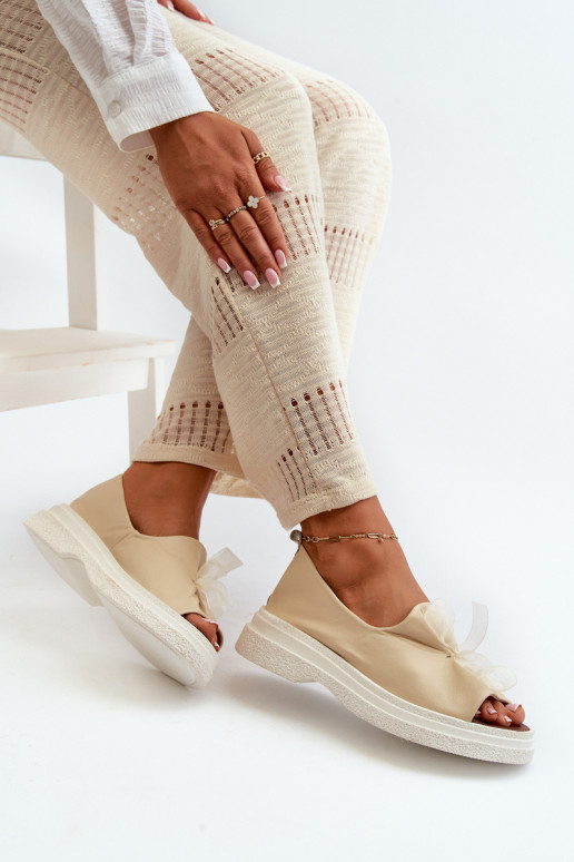 Zazoo 2939 Dámske sandále Dámske so stuhami slonovina Zazoo 2939 Dámske sandále Dámske so stuhami slonovina