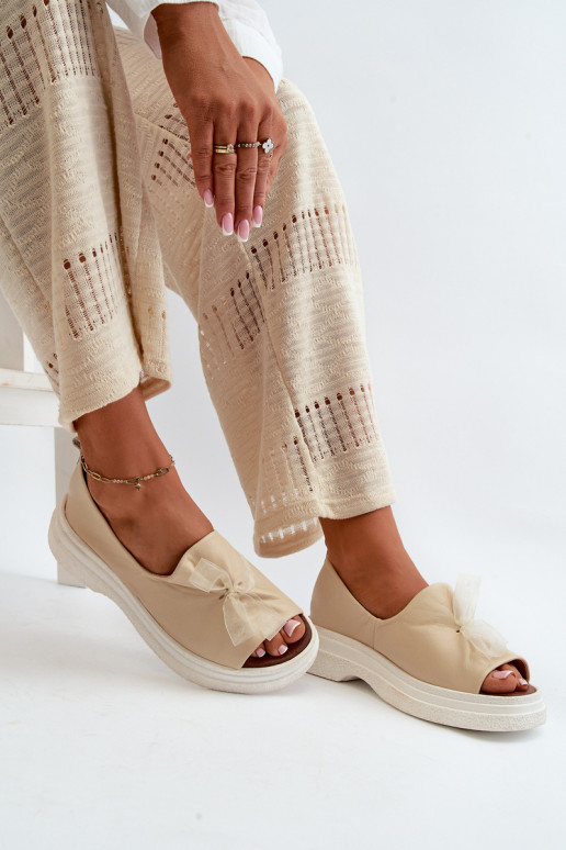 Zazoo 2939 Dámske sandále Dámske so stuhami slonovina Zazoo 2939 Dámske sandále Dámske so stuhami slonovina