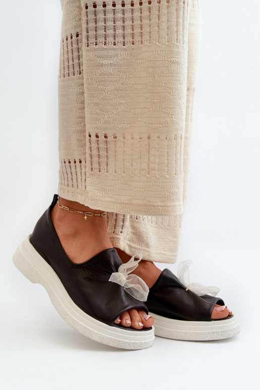 Zazoo 2939 Dámske sandále Dámske so stuhami čierna