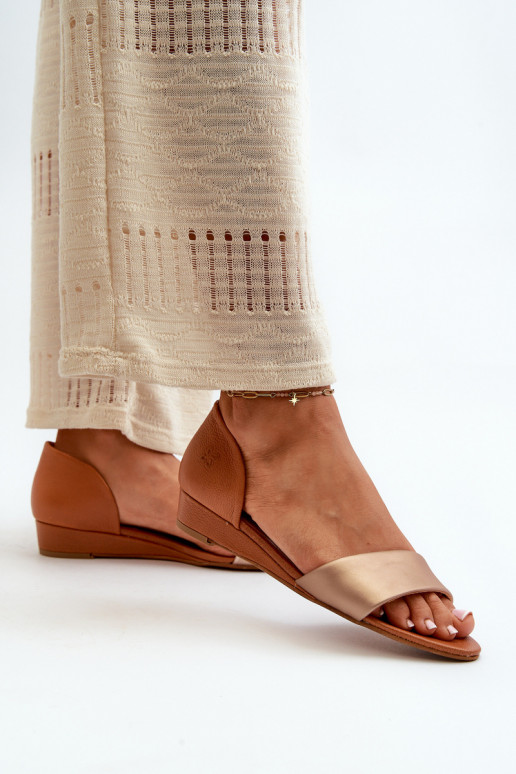 Dámske sandále Máciejka 1971-68 hnedá-zlatej farby Dámske sandále Máciejka 1971-68 hnedá-zlatej farby