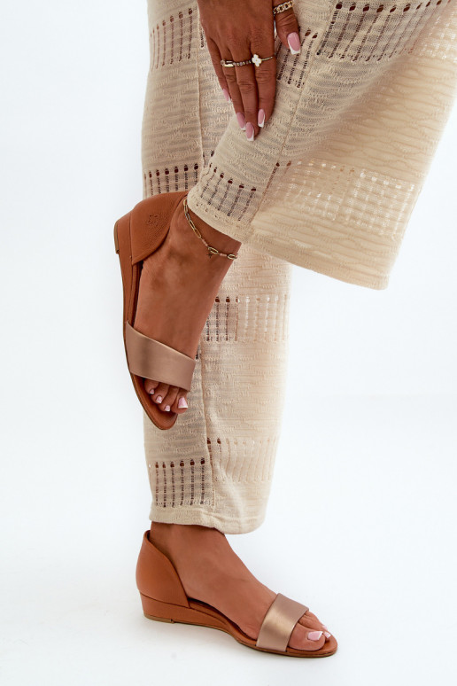 Dámske sandále Máciejka 1971-68 hnedá-zlatej farby Dámske sandále Máciejka 1971-68 hnedá-zlatej farby