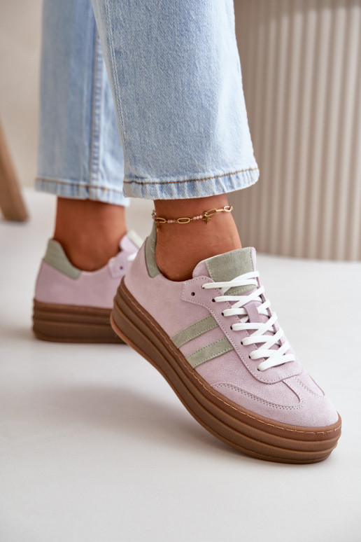 Zazoo N1068S4 Semišový model tenisiek s platformou Fialová Zazoo N1068S4 Semišový model tenisiek s platformou Fialová