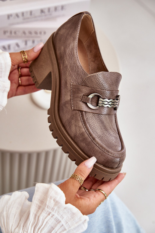 Zazoo 20175 topánky Dámske s podpätkami pravá koža béžová Zazoo 20175 topánky Dámske s podpätkami pravá koža béžová