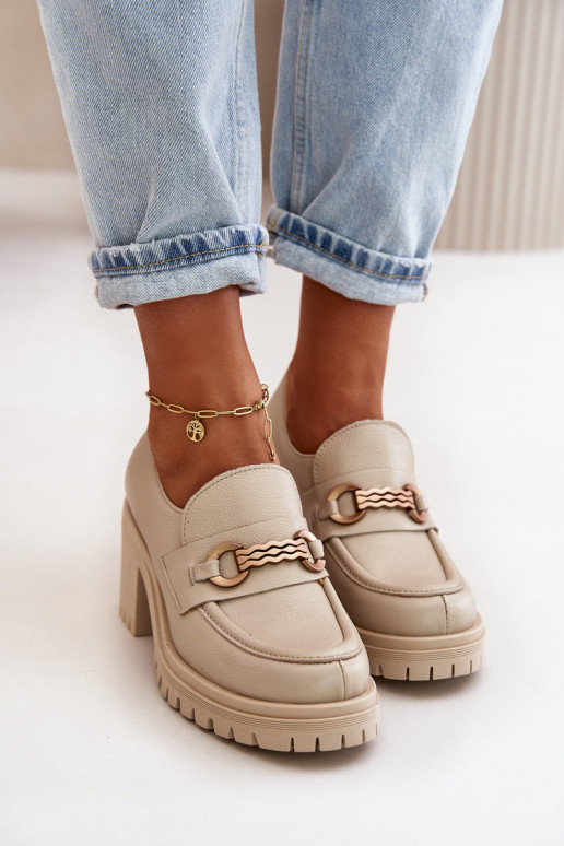 Zazoo 20175 topánky Dámske s podpätkami pravá koža slonovina Zazoo 20175 topánky Dámske s podpätkami pravá koža slonovina