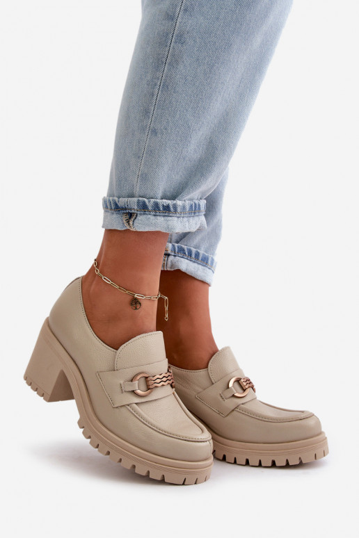 Zazoo 20175 topánky Dámske s podpätkami pravá koža slonovina Zazoo 20175 topánky Dámske s podpätkami pravá koža slonovina