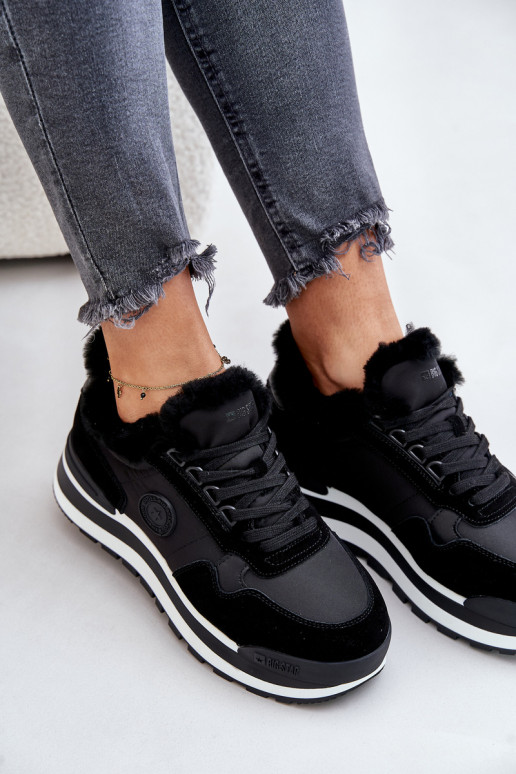 Tenisky model obuvi Dámske zahriať sa s platformou Big Star OO274A216 čierna Tenisky model obuvi Dámske zahriať sa s platformou Big Star OO274A216 čierna