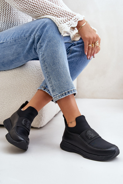 tenisky s platformou Kožené čierna Artiker 55C0035 tenisky s platformou Kožené čierna Artiker 55C0035