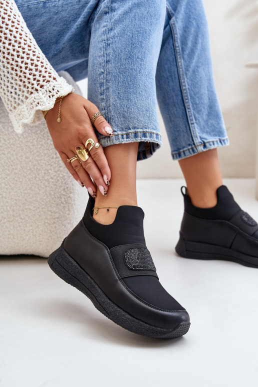 tenisky s platformou Kožené čierna Artiker 55C0035 tenisky s platformou Kožené čierna Artiker 55C0035