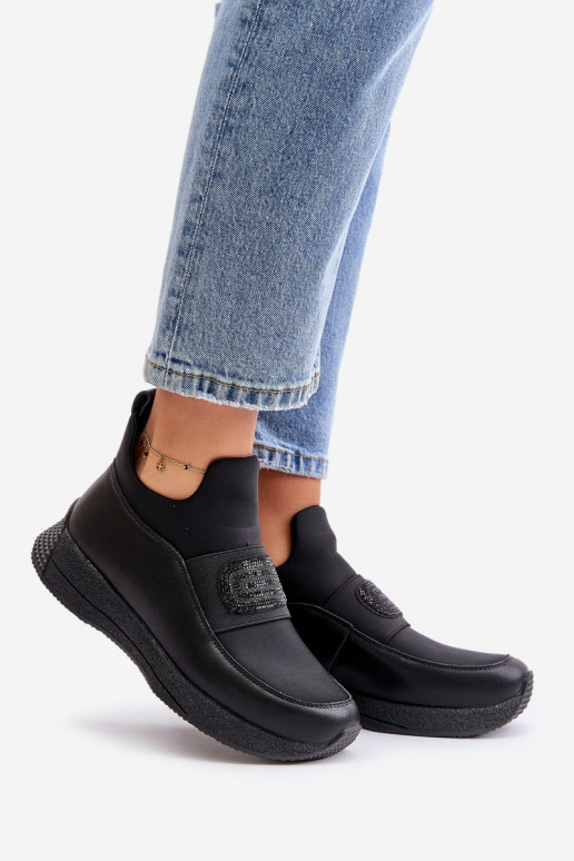 tenisky s platformou Kožené čierna Artiker 55C0035 tenisky s platformou Kožené čierna Artiker 55C0035