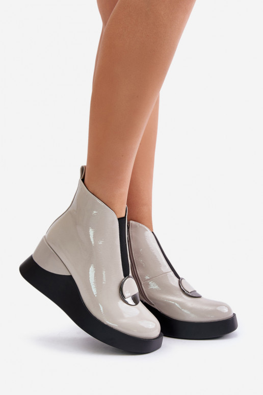 s lakovým efektom Čižmy Zapnuté INedge zahriať sa D&A MR880-136 sivá s lakovým efektom Čižmy Zapnuté INedge zahriať sa D&A MR880-136 sivá