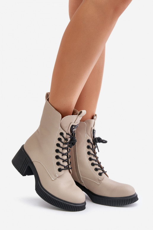 zahriať sa Dámske čižmy Vyrobené z prírodnej kože Vinceza 66671 béžová zahriať sa Dámske čižmy Vyrobené z prírodnej kože Vinceza 66671 béžová