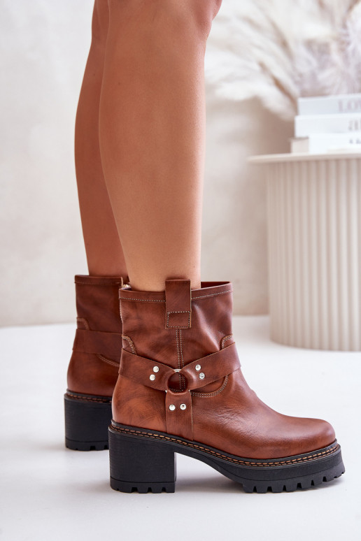 Dámske čižmy Zapnuté Hrad LeInski 3435 Hnedá farba Dámske čižmy Zapnuté Hrad LeInski 3435 Hnedá farba