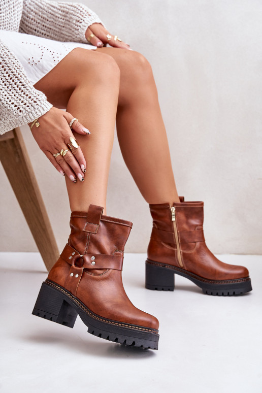 Dámske čižmy Zapnuté Hrad LeInski 3435 Hnedá farba Dámske čižmy Zapnuté Hrad LeInski 3435 Hnedá farba