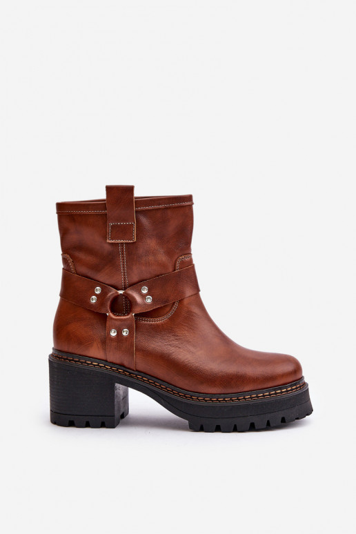 Dámske čižmy Zapnuté Hrad LeInski 3435 Hnedá farba Dámske čižmy Zapnuté Hrad LeInski 3435 Hnedá farba