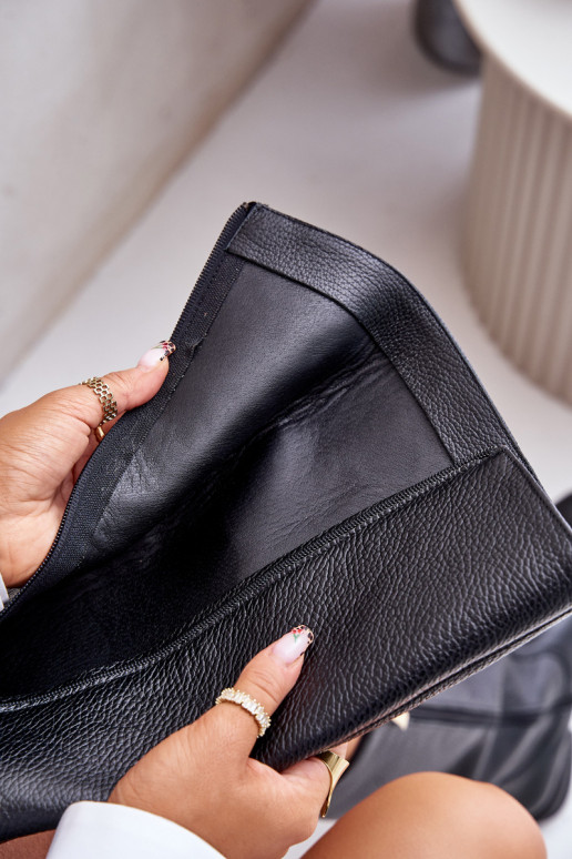 Kožené dámske čižmy Stred lýtok Zapnuté Hrad LeInski 3616 čierna