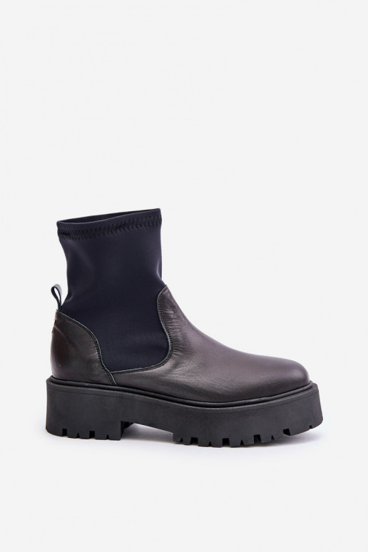 Zazoo 2947 Trvalý model Dámske čižmy Vyrobené z prírodnej kože čierna Zazoo 2947 Trvalý model Dámske čižmy Vyrobené z prírodnej kože čierna