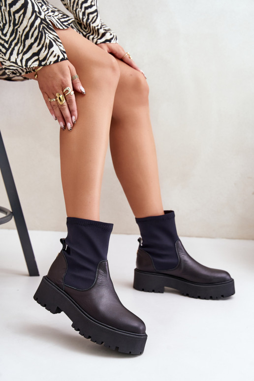 Zazoo 2947 Trvalý model Dámske čižmy Vyrobené z prírodnej kože čierna Zazoo 2947 Trvalý model Dámske čižmy Vyrobené z prírodnej kože čierna