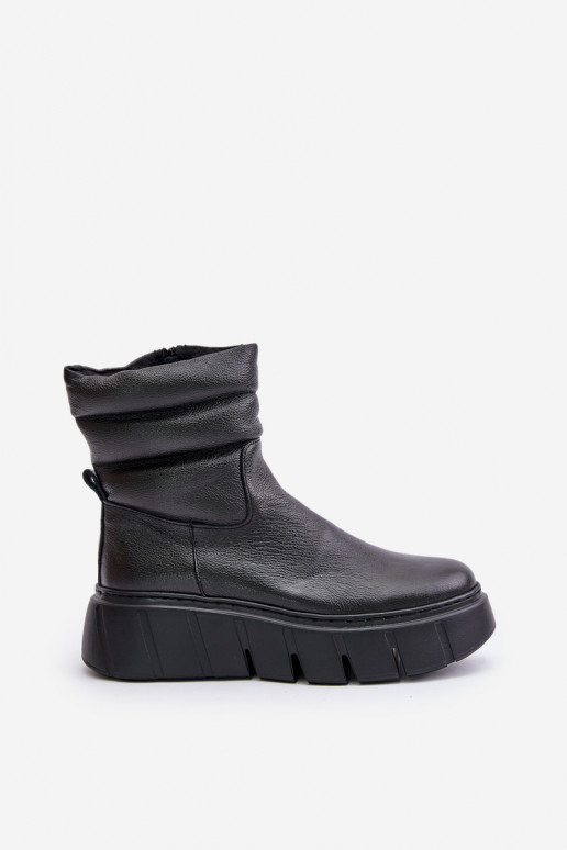 Zazoo 60512 Dámske čižmy z pravej kože Zapnuté Hrad teplé s plsťou čierna Zazoo 60512 Dámske čižmy z pravej kože Zapnuté Hrad teplé s plsťou čierna