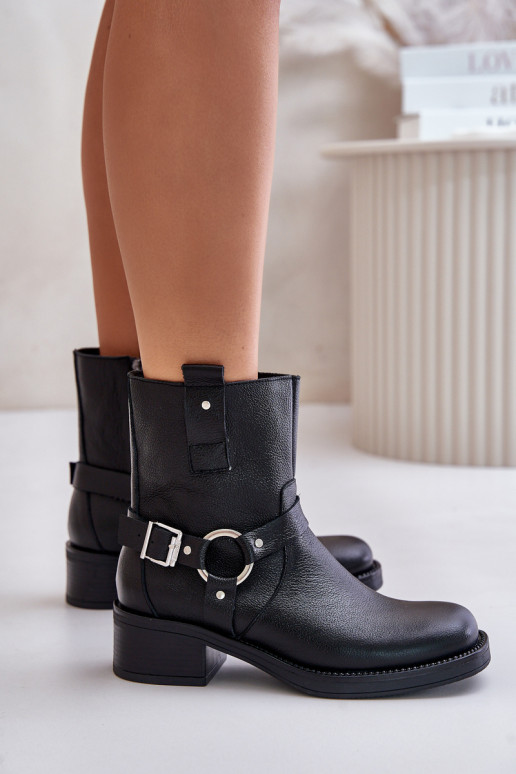 Zazoo 60480 Kožené Čižmy Zapnuté nízkom opätku zahriať sa čierna Zazoo 60480 Kožené Čižmy Zapnuté nízkom opätku zahriať sa čierna