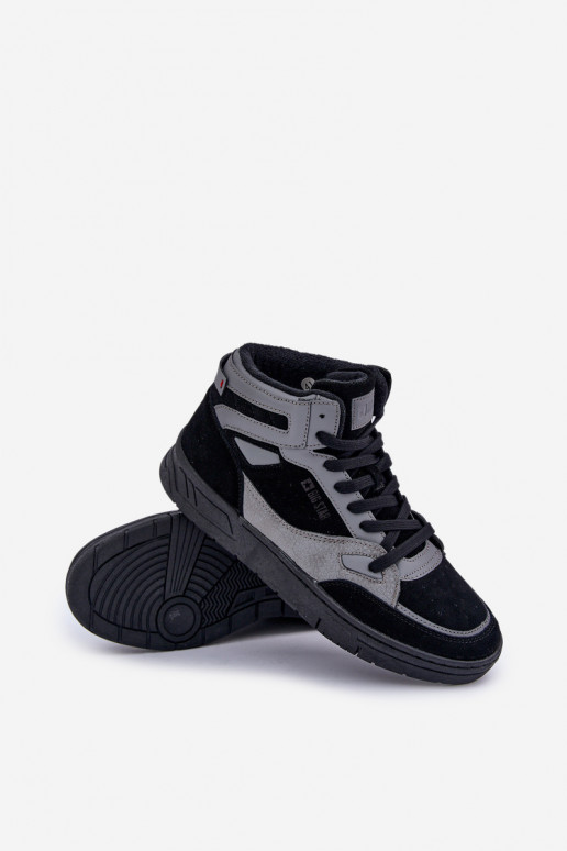 zo semišu Tenisky model obuvi pánske Big Star OO174303 Hi-Poly System Čierna a-sivá zo semišu Tenisky model obuvi pánske Big Star OO174303 Hi-Poly System Čierna a-sivá