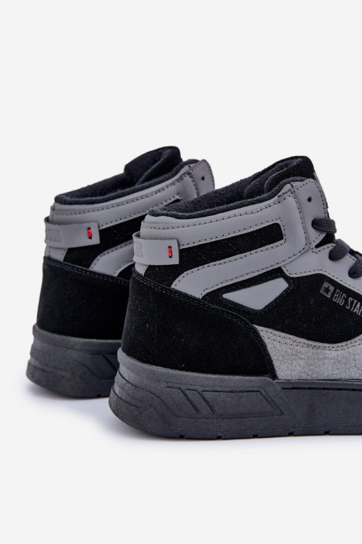 zo semišu Tenisky model obuvi pánske Big Star OO174303 Hi-Poly System Čierna a-sivá zo semišu Tenisky model obuvi pánske Big Star OO174303 Hi-Poly System Čierna a-sivá
