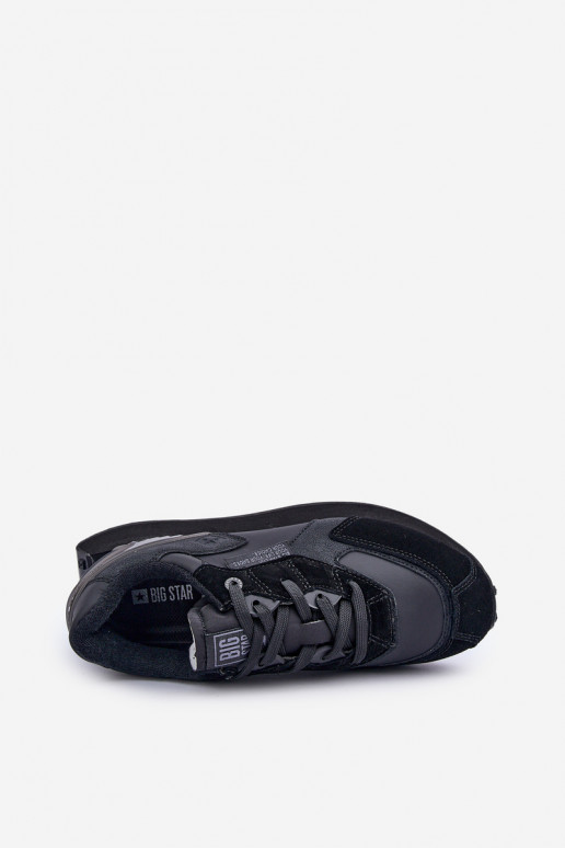 Kožené Tenisky model obuvi pánske Big Star OO174297 Hi-Poly System čierna Kožené Tenisky model obuvi pánske Big Star OO174297 Hi-Poly System čierna