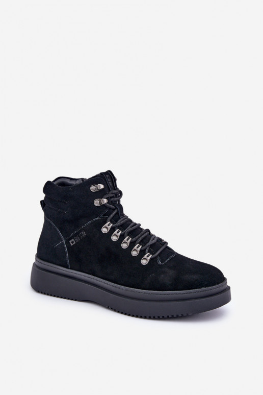 zo semišu topánky pánske zahriať sa Big Star OO174187 čierna