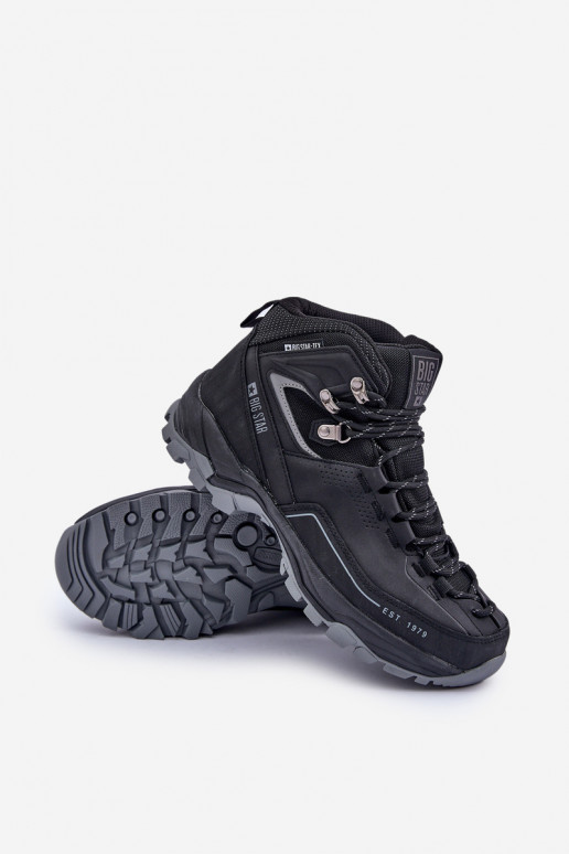 turistické topánky pánske Big Star OO174341 čierna turistické topánky pánske Big Star OO174341 čierna