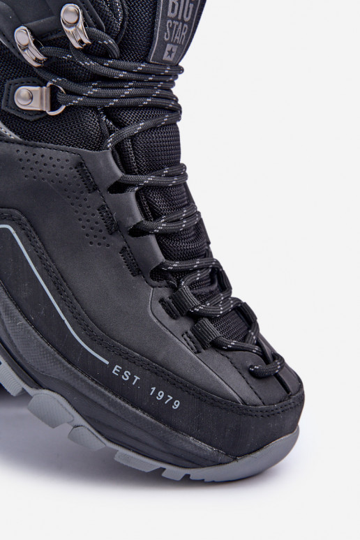 turistické topánky pánske Big Star OO174341 čierna turistické topánky pánske Big Star OO174341 čierna