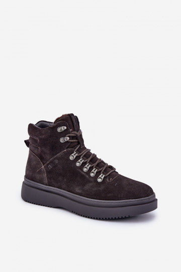 zo semišu topánky pánske zahriať sa Big Star OO174189 Hnedá farba