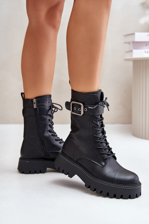 zahriať sa Pracovné členkové topánky s prackami Big Star OO274137 čierna zahriať sa Pracovné členkové topánky s prackami Big Star OO274137 čierna