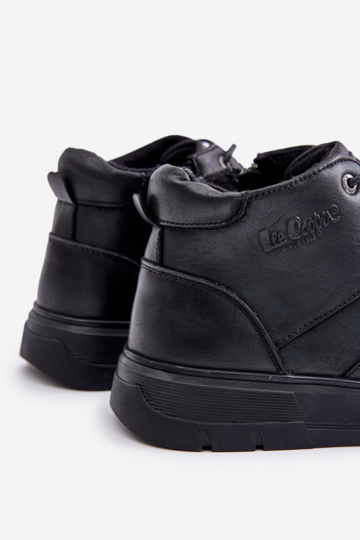 Kožené zahriať sa Štýlovýl tenisiek čižiem pánske Lee Cooper LCJ-24-33-2913 čierna Kožené zahriať sa Štýlovýl tenisiek čižiem pánske Lee Cooper LCJ-24-33-2913 čierna