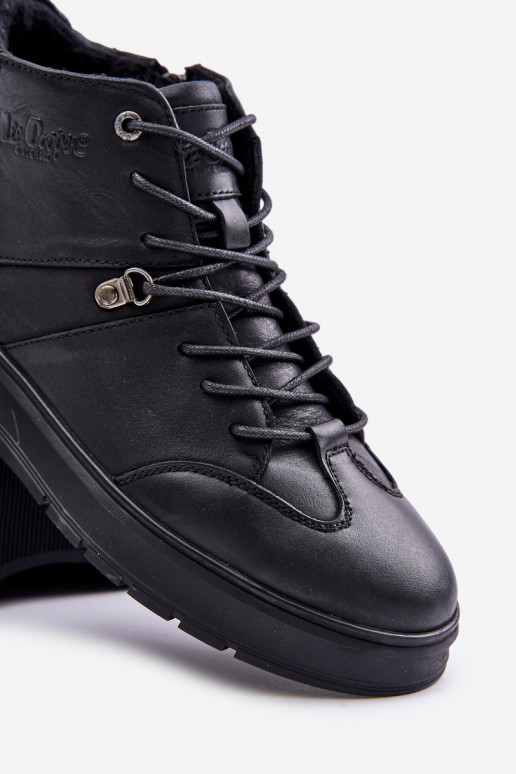 Kožené zahriať sa Štýlovýl tenisiek čižiem pánske Lee Cooper LCJ-24-33-2913 čierna Kožené zahriať sa Štýlovýl tenisiek čižiem pánske Lee Cooper LCJ-24-33-2913 čierna