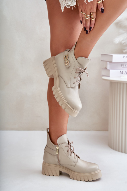 Zazoo 60483 Dámske čižmy S nízkym zvrškom zahriať sa béžová Zazoo 60483 Dámske čižmy S nízkym zvrškom zahriať sa béžová