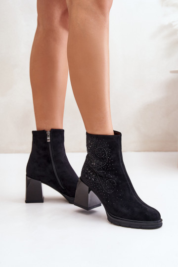 zahriať sa Dámske čižmy S Dekoráciou D&A MR880-130 čierna 2