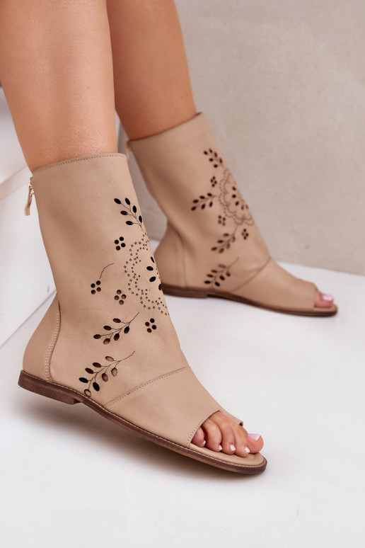 Zazoo 3437 Dámske Dámske sandále s čižmami Zapnuté Hrad béžová Zazoo 3437 Dámske Dámske sandále s čižmami Zapnuté Hrad béžová