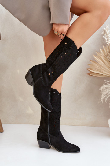 zo semišu čižmyAżuroIną CholeInką Zazoo 3609 čierna