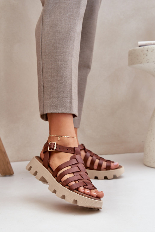 Dámske sandále Dámske Zazoo 3695 Hnedá farba