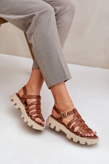 Dámske sandále Dámske Zazoo 3695 Hnedá farba