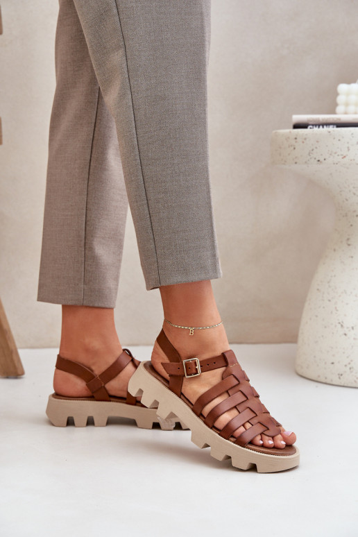 Dámske sandále Dámske Zazoo 3695 Hnedá farba