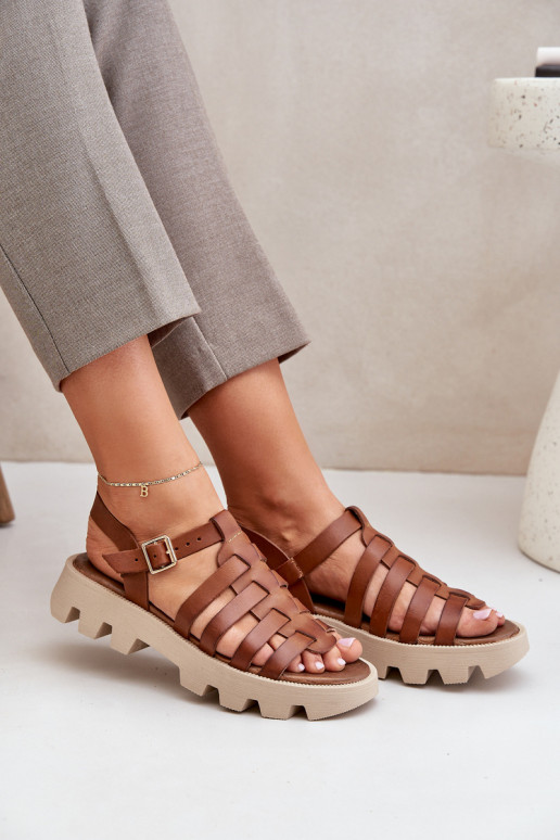 Dámske sandále Dámske Zazoo 3695 Hnedá farba